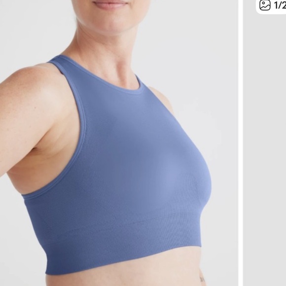 knix Other - Knix Good to Go High Neck Seamless Blue Sports Bra Small